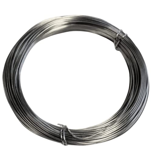 Kids B Crafty 1mm Galvanised Garden Wire Craft 30 Metres Metal for Florist Modelling Gardening Vine Plants Support Thin Mod ROC Craft Wire - Floral Wire - Silver Wire