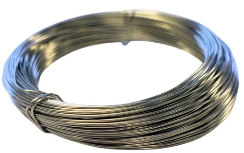 Kids B Crafty 1mm Galvanised Garden Wire Craft 30 Metres Metal for Florist Modelling Gardening Vine Plants Support Thin Mod ROC Craft Wire - Floral Wire - Silver Wire