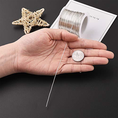 Craftdady 18Meter x 0.6mm Silver Copper Wire Long Lasting Plated Tarnish Resistant Craft Wire for Sculpting Armature Jewellery Making