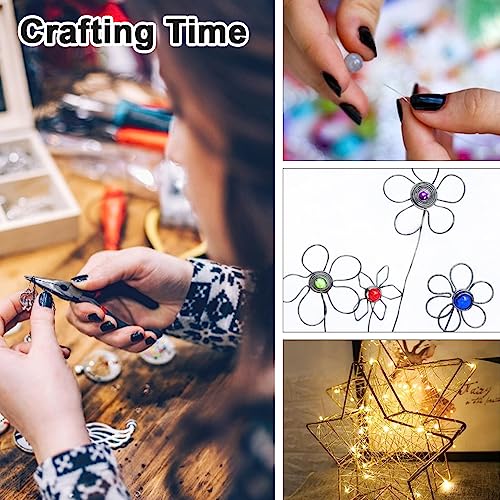 OKUYAN 3Rolls Craft Wire 0.3mm Jewelry Wire Metal Jewelry Beading Wire Soft Copper Wire Kit with Wire Cutter Flexible Craft Wire for Jewelry Making Supplies DIY Crafts Sculpting Modelling（50M/Roll）