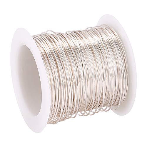 Craftdady 18Meter x 0.6mm Silver Copper Wire Long Lasting Plated Tarnish Resistant Craft Wire for Sculpting Armature Jewellery Making