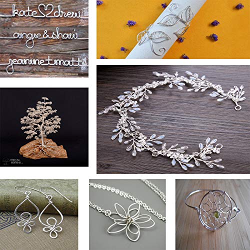 Craftdady 18Meter x 0.6mm Silver Copper Wire Long Lasting Plated Tarnish Resistant Craft Wire for Sculpting Armature Jewellery Making