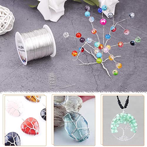OKUYAN 3Rolls Craft Wire 0.3mm Jewelry Wire Metal Jewelry Beading Wire Soft Copper Wire Kit with Wire Cutter Flexible Craft Wire for Jewelry Making Supplies DIY Crafts Sculpting Modelling（50M/Roll）