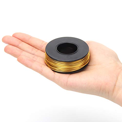 Aluminum Craft Wire,1mm 2mm 3mm Gold Aluminum Wire for Crafting Wire Soft DIY Metal Craft Art Wire (Gold, 1 mm x 23 m)