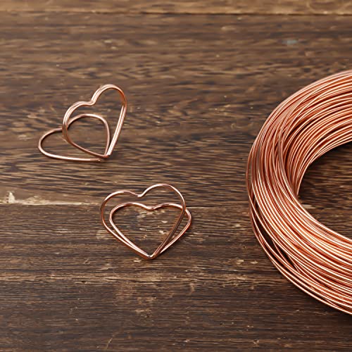 LUTER Metal Craft Wire, 98.4ft/ 30m 18 Gauge 1mm Aluminum Wire Flexible Bendable Crafting Wire for Gardening Sculpting Jewelry Making DIY Crafts (Copper)