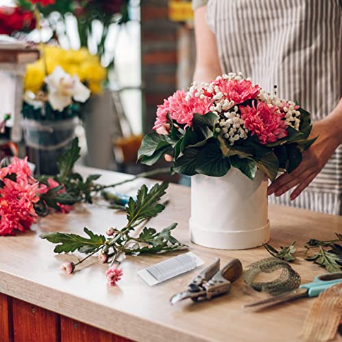 Florist Wire White Floristry Wires for Christmas Wreath Making, 22 Gauge Flexible Paddle Wire Binding Wire Garden Floral Wire for Crafting, Wedding Garland, Bouquets, Plants, DIY Flower Arrangements