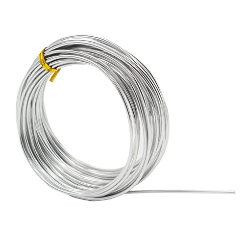 2mm Aluminum Craft Wire, Sculpting Wire, Bendable Crafting Wire for Sculpting, Modelling, Skeleton, Floral Making, Jewelry Making, Wire Weaving and Wrapping