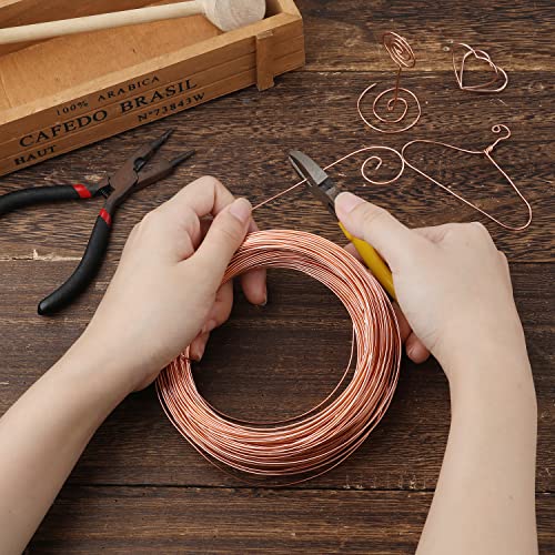 LUTER Metal Craft Wire, 98.4ft/ 30m 18 Gauge 1mm Aluminum Wire Flexible Bendable Crafting Wire for Gardening Sculpting Jewelry Making DIY Crafts (Copper)