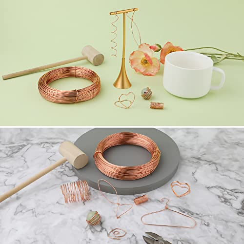 LUTER Metal Craft Wire, 98.4ft/ 30m 18 Gauge 1mm Aluminum Wire Flexible Bendable Crafting Wire for Gardening Sculpting Jewelry Making DIY Crafts (Copper)