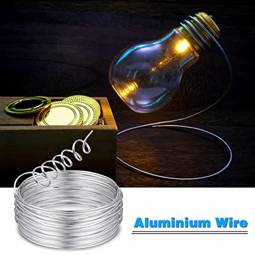 Zocipro Aluminium Wire 3mm x 10m, Bendy Craft Wire, Silver Plated Jewellery Wire, Flexible Modelling Wire Suitable for DIY Sculptures, Jewelry Making, Wire Weaving and Wrapping