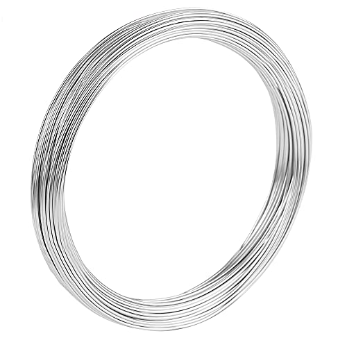 Ucatcher 65.6 Feet 18 Gauge Aluminum Wire Soft Metal Craft Wire for Sculpting Armature Garden DIY Crafts Making, Silver