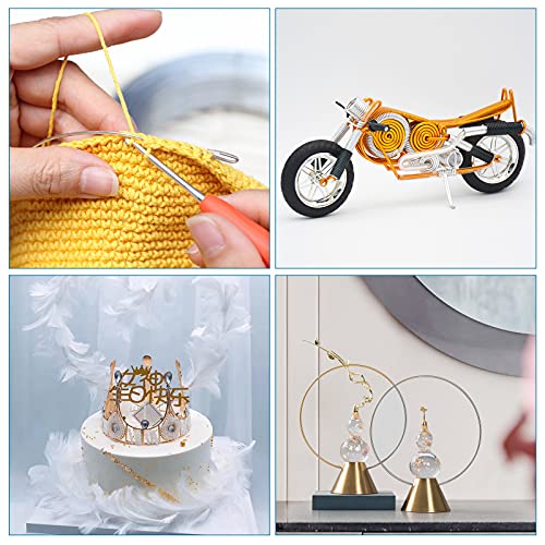 200m / 656ft Aluminum Craft Wire, Silver Craft Wire 1mm, 18 Gauge Sculpting Metal Wire, Bendable Wire for DIY Modelling Crafts, Bike Model, Beading Jewelry Making