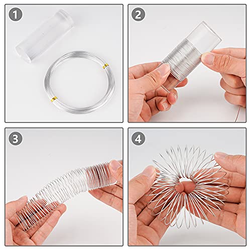 Ucatcher 65.6 Feet 18 Gauge Aluminum Wire Soft Metal Craft Wire for Sculpting Armature Garden DIY Crafts Making, Silver