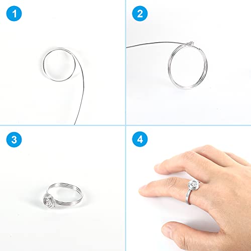 20 Gauge 0.8mm Aluminum Craft Wire for Jewellery Making, 328 Feet Bendable Metal Wire for Sculpting, Crafting, Modelling and Wrapping (Silver)