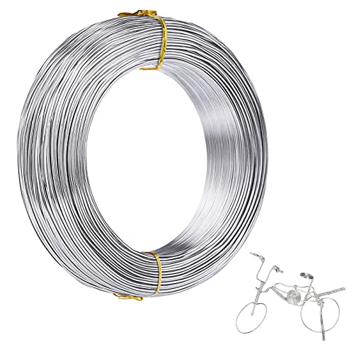 165 Feet/50M Aluminium Craft Wire, 18 Gauge 1mm Bendable Metal Wire for Craft Sculpting, Jewellery Making, Armatures and Wire Weaving