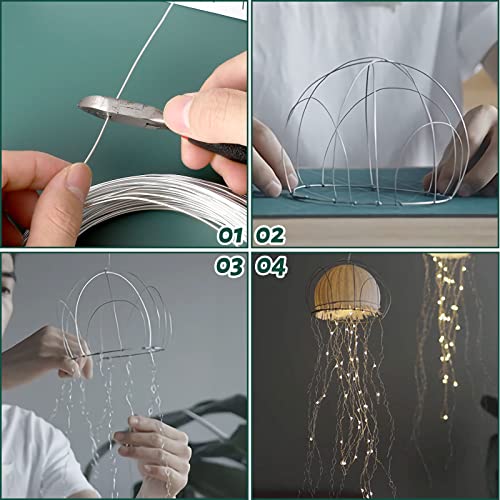 18 Gauge 1mm Silver Craft Wire, 30m 98.4ft Aluminium Wire Jewellery Wire Floristry Wires Sculpting Modelling Metal Wire for Craft Sculpting Jewellery Making Wire