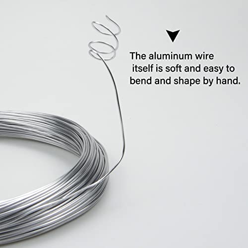 165 Feet/50M Aluminium Craft Wire, 18 Gauge 1mm Bendable Metal Wire for Craft Sculpting, Jewellery Making, Armatures and Wire Weaving