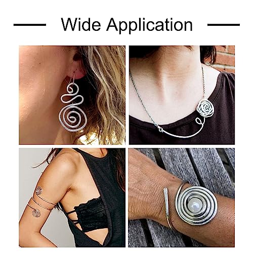 PandaHall 33 Feet Aluminum Wire 5mm Metal Craft Wire for DIY Manual Arts Jewelry Making (Silver)