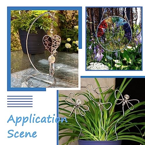 PandaHall 33 Feet Aluminum Wire 5mm Metal Craft Wire for DIY Manual Arts Jewelry Making (Silver)