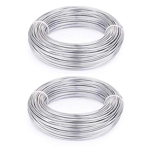 Aluminium Wire Rolls 10m Bendy Craft Silver Wire for Jewelry Making,DIY Sculpture,Modelling Making and Crafts(Sliver,Diameter-1.0mm)