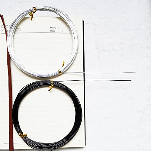 Craft Wire 1mm 10m Anodized Silver Aluminum Wire for Bead Making Art Craft DIY Embellishment Decoration Florist Supplies (Silver)