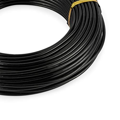 PandaHall 82 Feet Aluminum Wire 9 Gauge Flexible Metal Craft Wire for DIY Manual Arts Jewelry Making(Black)