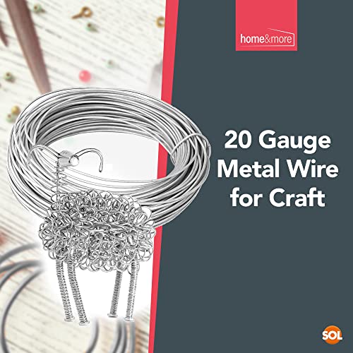 50m Silver Craft Wire for Crafting 0.7mm | 20 Gauge Metal Wire for Craft | Jewellery Wire, Modelling Wire for Clay Sculptures, Armature Wire for Sculpting Wire, Craft Wire for Sculpture, Crafting Wire