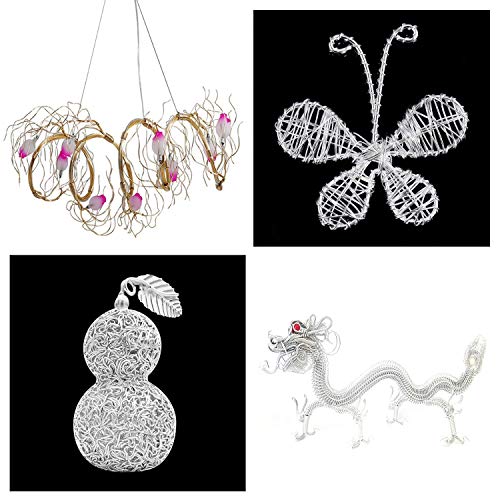 Aluminium Wire Rolls 10m Bendy Craft Silver Wire for Jewelry Making,DIY Sculpture,Modelling Making and Crafts(Sliver,Diameter-1.0mm)