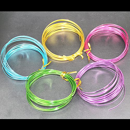5 Rolls 3mm Wide Multi-Colored Flat Aluminum Wire for Jewelry Making, DIY Sculpture, Armature and Crafts