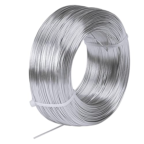 200M Silver Aluminum Craft Wire, 1mm Bendable Metal Craft Art Wire, Soft Model Wire, Aluminum Wires Rolls for Jewelry Beading Modelling Making, DIY Sculpture and Crafts
