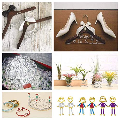 BENECREAT 9 Gauge (3mm) Jewelry Aluminum Craft Wire 17m/55 Ft Bendable Metal Sculpting Wire for Bonsai Trees, Craft Floral Model Skeleton Making, Silver