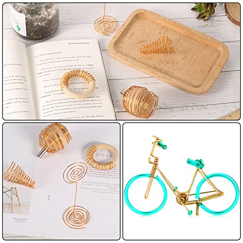 Aluminum Craft Wire, 98.4Ft/ 30m 1mm Metal Wire Armature for Crafts Flexible Bendable Aluminum Wire 18 Gauge for Jewelry Making DIY Crafts Gardening Sculpting (Gold)