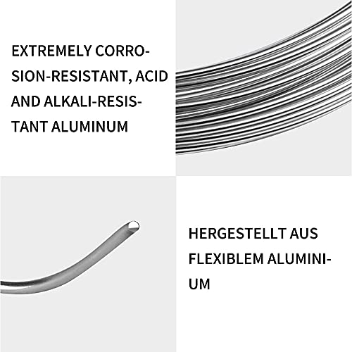 18 Gauge 1mm Aluminum Craft Wire, 65.6ft / 20m Metal Wire Aluminium Wire for Crafting Jewelry Making Garden Florist Modelling