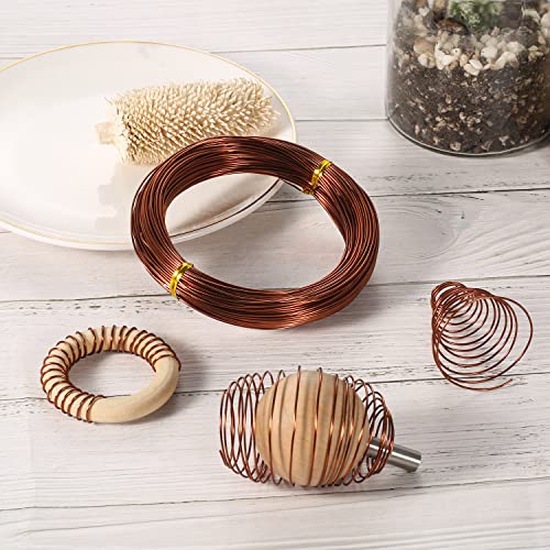 Aluminum Craft Wire, 164Ft/ 50m 1mm Metal Wire Armature for Crafts Flexible Bendable Aluminum Wire 18 Gauge for Jewelry Making DIY Crafts Gardening Sculpting (Bronze)
