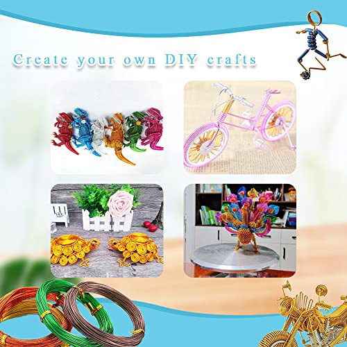 Sixfolo 14 Rolls Jewellery Craft Wire,1mm Coloured Alumina Wire Bendable Jewellery Wire Tarnish Resistant Jewelry Beading Wire for Diy Craft, Jewellery, Floral Making(5m per Roll)