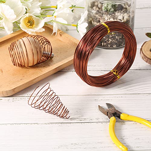 Aluminum Craft Wire, 164Ft/ 50m 1mm Metal Wire Armature for Crafts Flexible Bendable Aluminum Wire 18 Gauge for Jewelry Making DIY Crafts Gardening Sculpting (Bronze)