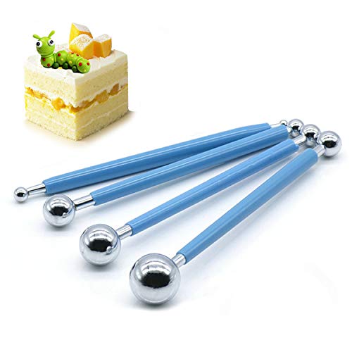 4pcs Fondant Cake Decorating Clay Flower Sugarcraft Ball Model DIY Tool 8 Sizes