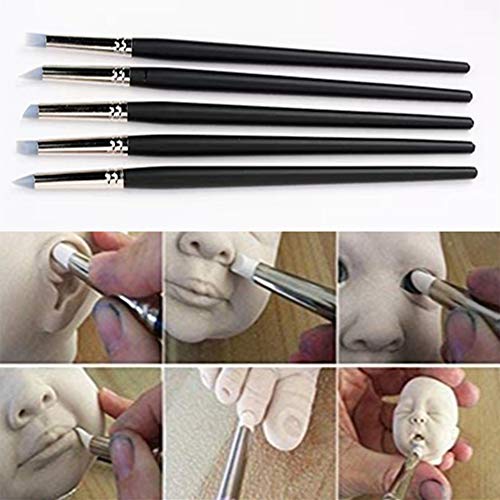 10 Pcs Clay Sculpting Tools Flexible Silicone Carving Modelling Tools Clay Color Shapers Pottery Sculpture Sealers for Clay Pottery Shaping