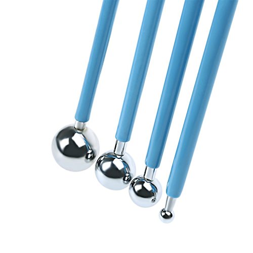 4pcs Fondant Cake Decorating Clay Flower Sugarcraft Ball Model DIY Tool 8 Sizes