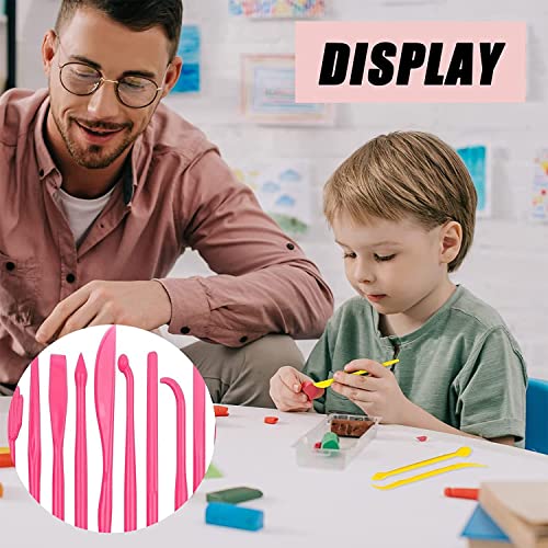 Clay Tools, 14 Pcs Kids Polymer Clay Modelling Double Ended Tools, Pottery Clay Sculpting Tools, for Pottery Sculpture Ceramics Artwork Crafts, Pottery Sculpture Clay Tools Embossing(red)