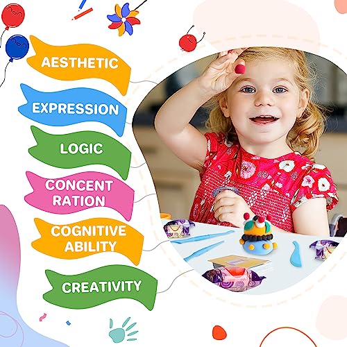 Air Dry Clay Kit, 42 Corlors Modelling Clay for Kids, Safe & Non-Toxic Ultra Light DIY Model Magic Clay, Molding Clay with Sculpting Tools,Arts and Crafts Kits for Kids Boys Girls Toys.