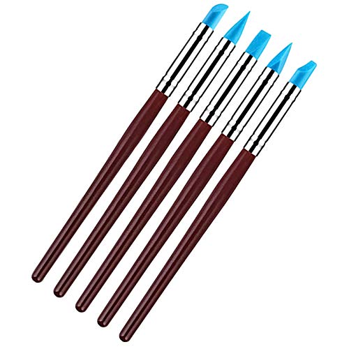Yasmous 10Pcs Clay Sculpting Tools Set Silicone Clay Modelling Tools Polymer Clay Tools for Pottery Sculpture Cake Fondant Decoration, blue