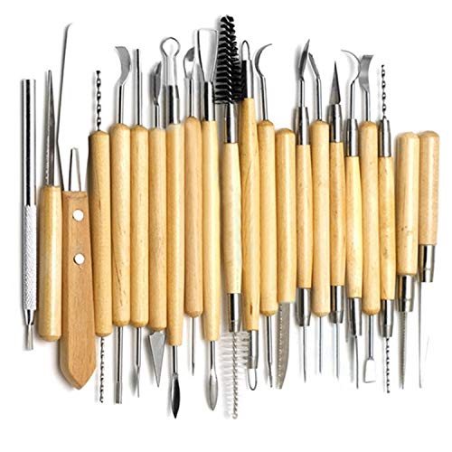 Wartoon 38Pack Sculpting Tools with Reusable Pouch for Polymer Clay Pottery Ceramic Art Craft