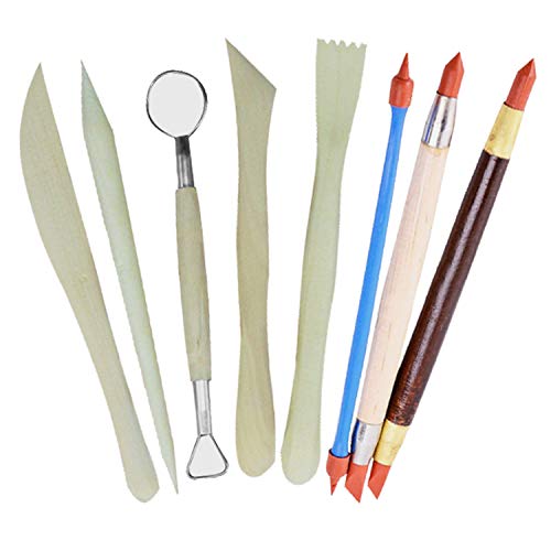 Wartoon 38Pack Sculpting Tools with Reusable Pouch for Polymer Clay Pottery Ceramic Art Craft