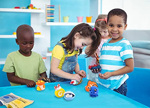 BOHS Primary Colours Foam Modeling Clay - Squishy, Air Dry, Soft - for School Projects,Baby Hand Print,Slime,Fake Bakes - Gifts for Adults and Kids - 5 pcs,1.1 Lbs