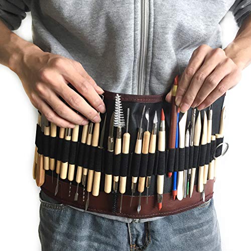 Wartoon 38Pack Sculpting Tools with Reusable Pouch for Polymer Clay Pottery Ceramic Art Craft