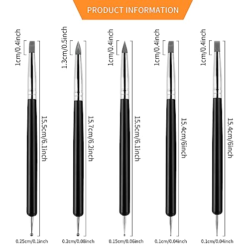 Silicone Clay Sculpting Tools Clay Modelling Tools Soft Rubber Tip Modelling Pen Clay Carving Tool Set for Pottery Sculpture Cake Fondant Decorations