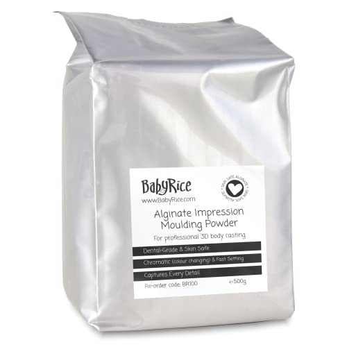 BabyRice Chromatic (Colour Change) Alginate Impression Moulding Material Powder - just add Water 500g Fast Set