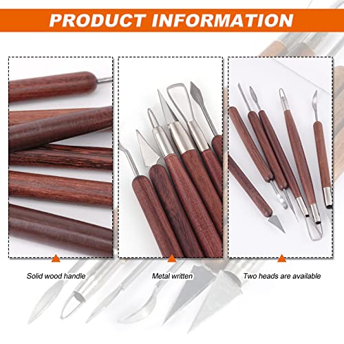 Clay Sculpting Modelling Tools, 6pcs Wax Carving Engraving Tools Pottery Air Dry Clay Tool Sculpting Set for Art Crafts DIY Pottery Sculpture