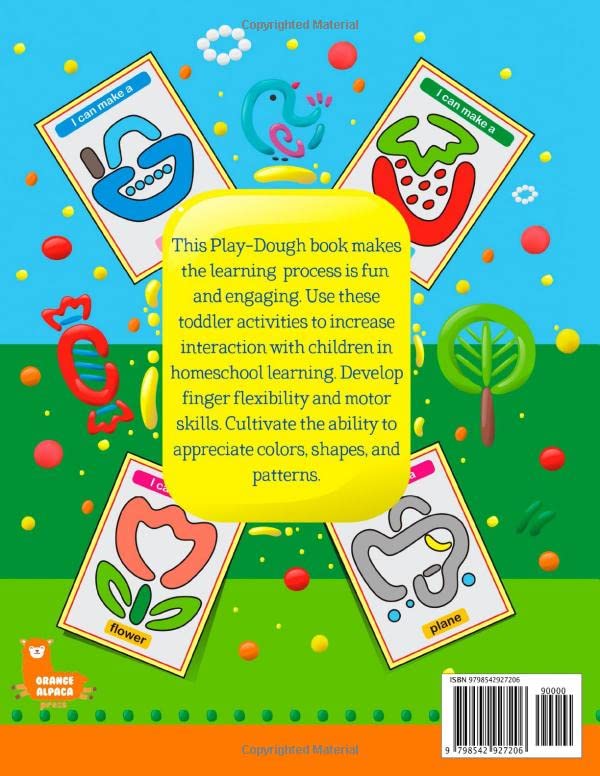 Cute Modeling Clay Templates Book for Kids: Visual Cards, Fine Motor Skills Activity, Toddler Homeschool Activities, Montessori Materials for Preschool, Over 100 Templates